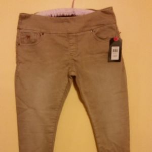 Red Jeans NYC Leggings- Khaki Tan / 13 -14